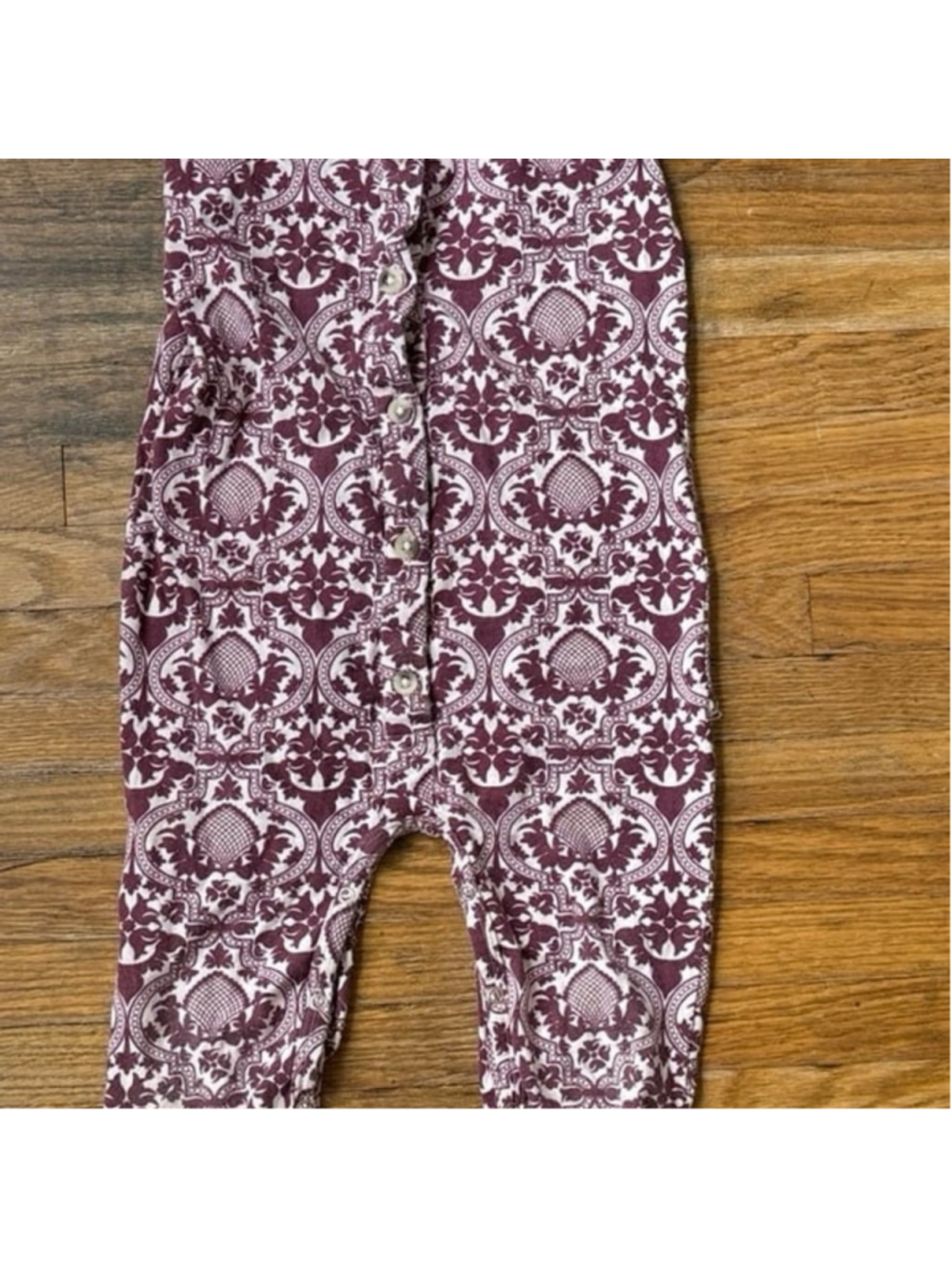 Kate Quinn Maroon and White Patterned Outfit